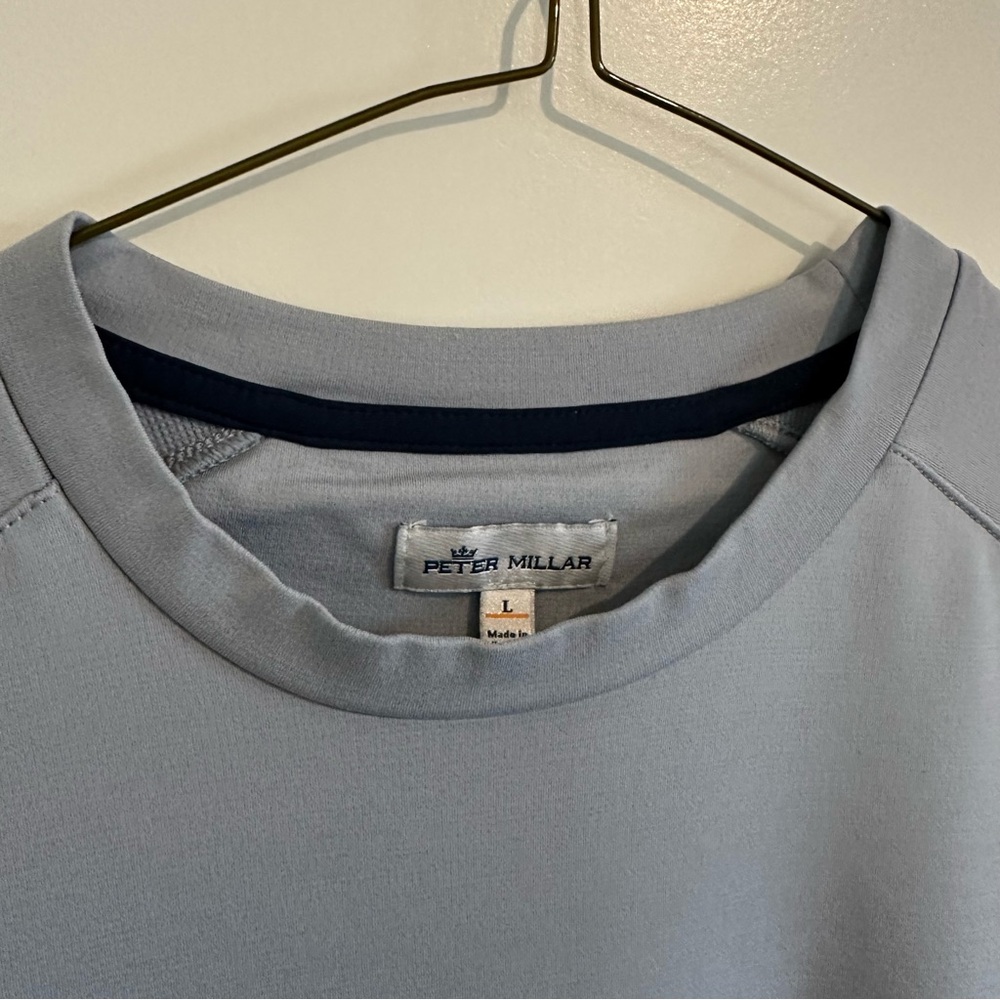 Peter Millar grey long sleeve shirt activewear sz L